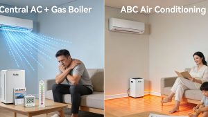 相比“中央空调+燃气壁挂炉”，ABC空调的优势到底在哪里？