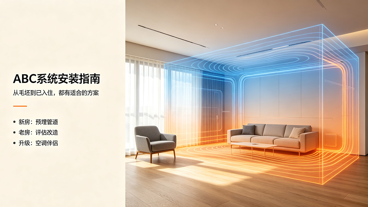 新房装修还是老房改造？ABC系统安装指南一次说清楚